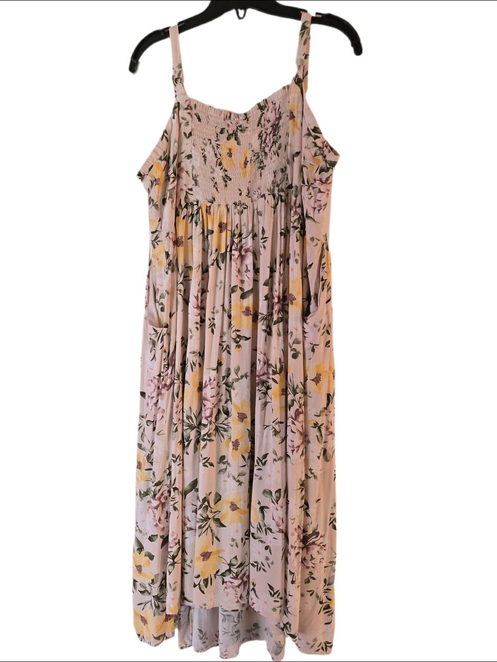 torrid Floral Midi Dress in Cream with Yellow Flowers - Picture 3 of 7